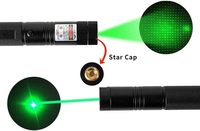 Linterna LED EDC Verde Recargable por USB de Alta Potencia y Largo Alcance con Enfoque Ajustable, Lápiz Láser de Aluminio, Resistente al Agua IP66