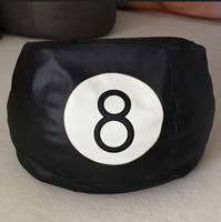 Fauteuil pouf personnalisé en cuir PU, forme de balle de billard, pour enfants et adultes, idéal pour se prélasser, jouer ou méditer, avec housse, pour salon.