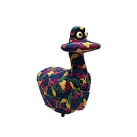 Fauteuil d'appoint moderne en forme de canard de dessin animé, en tissu artistique, rembourré en mousse, pour appartement, maison, hôtel, canapé de loisirs