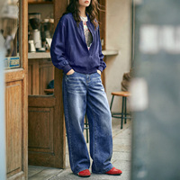 Blouson Bomber Léger Maden pour Femme, Style Vintage Américain, Col Montant, Vêtement de Travail Décontracté, Manteau de Printemps Tendance 2026