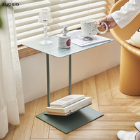 Table basse rectangulaire, 2 pièces, moderne, en métal, table de nuit avec porte-magazine, pour maison, fourniture de meubles d'hôtel, chine