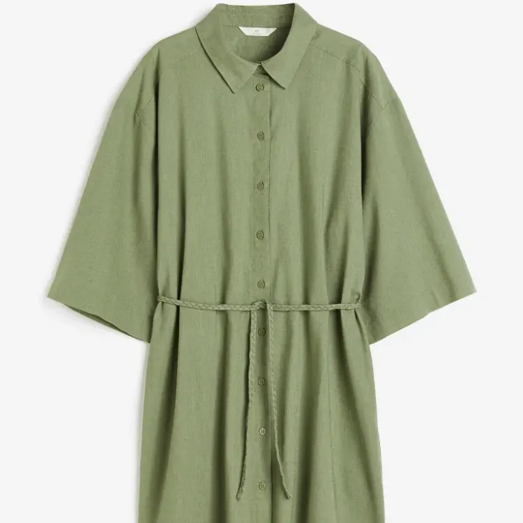 Blusas informales de lino 100% personalizadas para mujer, camisas de manga 3/4 para mujer, camisa abotonada con hombros caídos, Tops, vestido