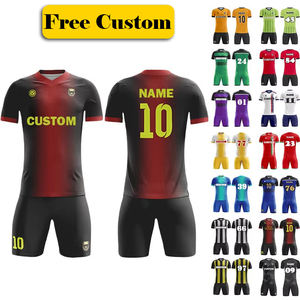 Individuelles LOGO Muster Flagge Vintage Retro Sublimation Hochwertiges Shirt Kleidung Trikot Herren Fußball-Uniform Fußballtrikot - Product Image 1