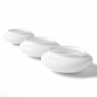 Abat-jour en verre soufflé blanc opale, design soucoupe, pour remplacement d'éclairage de plafond de chambre, couloir, balcon