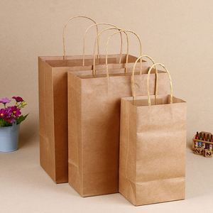 Bolsas de Papel Kraft Marrón Reciclado KM con Asas de Cinta para Envasado de Café, Té, Cerveza, Refrescos y Alimentos - Product Image 5