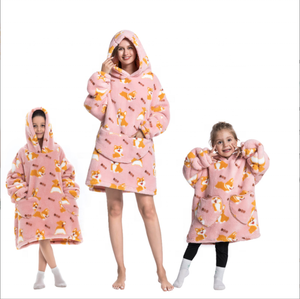 Hooded Blanket Silky Soft Wearable Kids <strong>Hoodie</strong> Blanket <strong>Snuggy</strong> Giant Sweatshirt Wearable <strong>Hoodie</strong> Blanket - Product Image 3