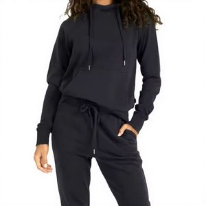 custom OEM <b>Women</b> Long Sleeve Hoodie set Casual Pullover Sweatshirt for Winter Season - Product Image 1