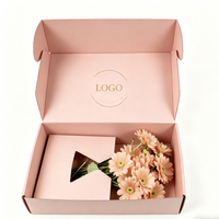 Boîte d'expédition pliable en carton de luxe avec impression de logo personnalisé pour le transport de fleurs et de bouquets