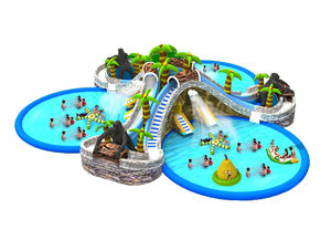 Equipo de parque acuático al aire libre comercial <span class=keywords><strong>Castillo</strong></span> <span class=keywords><strong>inflable</strong></span> Tobogán acuático EN14960 Certificado 500kg Capacidad Personalizable Tamaño/Color - Product Image 4