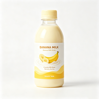 Étiquettes de bouteilles de lait de banane Haoxuan, autocollantes, imprimées, imperméables, pour produits laitiers et boissons, design personnalisé