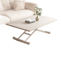 Table basse relevable convertible en table à manger, table multifonction pliable pour petit espace, salon