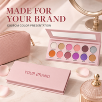 Palette de fards à paupières 12 couleurs avec illuminateur, résistante à l'eau, longue tenue, marque privée, outil de maquillage quotidien