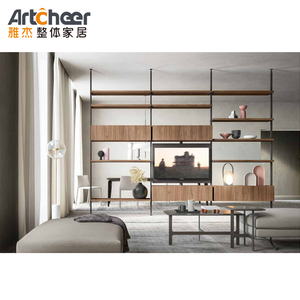 Vetrina Espositiva di Design Moderno con Telaio in Alluminio e Ripiano Regolabile Mobile per Soggiorno - Product Image 2