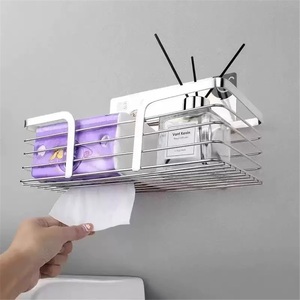 Zinc Alloy <b>Corner</b> Modern Hotel Bathroom Rack Punch-Free Toilet Soap Storage Rack <b>Standing</b> Countertop - Product Image 4