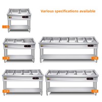 Table de maintien au chaud commerciale en acier inoxydable, chauffage électrique, pour cantines de restauration rapide, garantie nationale, plusieurs options