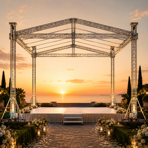 Structure de scène en treillis d'aluminium, treillis d'éclairage à boulons, système de scène mobile pour concerts, treillis d'aluminium pour scène - Product Image 1
