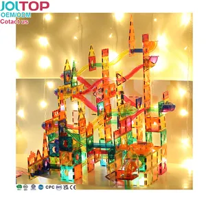 2024 Factory CPC Bloques magnéticos educativos Juego de construcción Regalo para niños con mármol Run STEM Building Tower Toy