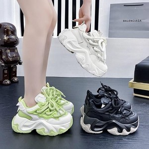 Sneakers da <span class=keywords><strong>Donna</strong></span> Leggere e Traspiranti con Lacci e Suola Spessa, Nuove <span class=keywords><strong>Scarpe</strong></span> Sportive con Rialzo per l'Estate - Product Image 5