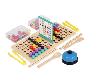 Campos de batalla de madera con <span class=keywords><strong>juego</strong></span> de cuentas para niños Kindergarten Educación temprana Rompecabezas Color Cognición Montessori Juguetes - Product Image 1