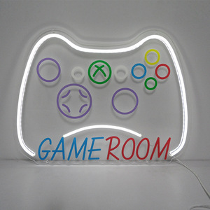 <span class=keywords><strong>Lampe</strong></span> de signe néon en forme de contrôleur de jeu avec fonction de gradation pour la décoration de la salle de jeu et la publicité - Product Image 3