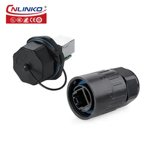 CNLINKO IP67 Waterresistant פלסטיק פגז 8 יציאת RJ45 מחבר זכר נקבה RJ45 תקע