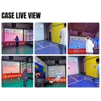 Simulation interactive intérieure Projection d'entraînement de tennis Salle de tennis AR Équipement de tennis numérique Compétition individuelle sportive