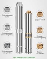 HOP Pompe solaire hybride submersible AC DC Difful Metering Acier inoxydable Plastique transparent Brushless pour puits solaires profonds