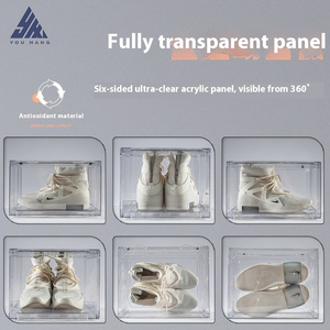 Free Samples Custom Magnetic Acrylic Transparent Side Opening Plastic <strong>Shoe</strong> <strong>Box</strong> Boxes <strong>clear</strong> Plastic Stackable For <strong>Shoes</strong> - Product Image 3