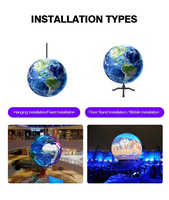 Pantalla LED Esférica de 360 Grados a Todo Color para Publicidad Interior y Exterior, Pantalla LED de Diámetro Personalizado, Directo de Fábrica