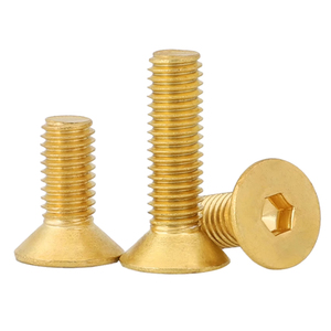 H59 H62 Vàng Brass Đồng Đồng Chữ Thậ<span class=keywords><strong>p</strong></span> Lõm Phẳng & Csk Hex Ổ Cắm Chìm Đầu Máy Vít Với Nut Din7991 Din965 - Product Image 6