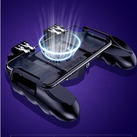 Manette de jeu mobile sans fil 2,4 GHz à six doigts améliorée avec ventilateur de refroidissement et support de téléphone H9 pour iOS/Android