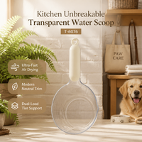 Cuillère à eau transparente incassable, écologique et sûre pour la cuisine, outil domestique épaissi et profond pour le lavage du riz, une innovation pionnière