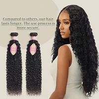 Tissage en lot de cheveux vierges vietnamiens non traités Jerry Curly Wave, extensions de cheveux humains