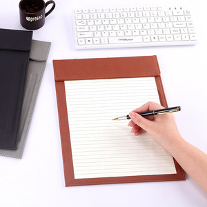 Vintage A4 Silver Clip Leather Absorption Manager Signature <strong>Pad</strong> for School Office Meetings Custom Memo <strong>Pad</strong> with logo - Product Image 3