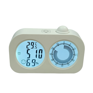 Termómetro Digital, Higrómetro, Temporizador de Cuenta Regresiva, Reloj Despertador con Retroiluminación y Pantalla Dual para Hogar y Oficina - Product Image 1