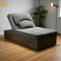 Canapé de massage électrique moderne et luxueux pour spa, avec cadre en bois, pour salon de beauté, table de massage inclinable à 1 moteur, éponge haute densité