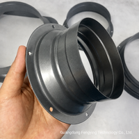 Nouveaux raccords de transition pour système d'air en acier inoxydable 304, adaptateurs carré-rond, brides coniques droites, faciles à installer