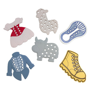 Giocattoli in Silicone Morbido per Infilare i Lacci, Giochi Educativi per lo Sviluppo delle Abilità Motorie Fini, Giochi da Viaggio per Bambini, Regali Educativi per Bambini - Product Image 2