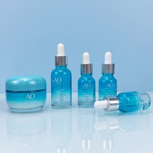 Juego de Botellas de Vidrio Azul Cobalto de 30g 50g 40m 80ml 100ml 120ml, Botella de Vidrio de Lujo para Cosméticos, Juego de Envases Cosméticos Azul Oscuro - Product Image 6