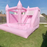 Château gonflable avec toboggan et piscine à balles pour enfants, structure de saut gonflable pour fêtes et mariages