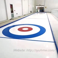 Piste de curling synthétique, planche de curling
