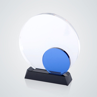 Großhandel RUND BLAU KRISTALL Trophäe für Souvenir