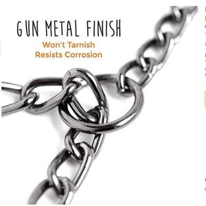 Kingtale Pet Accessoire Stalen Hond Choke Huisdier Training Keten Duurzame Opp Bag + Kartonnen Doos Kraag Zilver Massief Klinknagel - Product Image 2