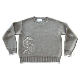Suéter de Punto Personalizado con Logotipo del Fabricante OEM para Hombre, Transpirable, de Lana/Algodón, Cuello Redondo, Corte Holgado, Manga Larga, para Verano - Product Image 1