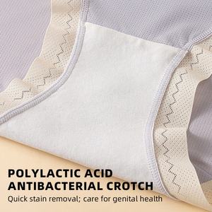 Ropa interior de seda de hielo transpirable OEM y ODM de fábrica, ropa interior fina sin rastro de verano para mujer de <span class=keywords><strong>Australia</strong></span>, calzoncillos de cintura media antibacterianos - Product Image 5