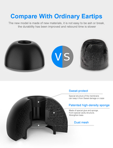 Nouveaux embouts d'oreille de remplacement d'abeille 6 paires de tailles S/M/L embouts d'oreille en mousse à mémoire de <span class=keywords><strong>silicone</strong></span> pour <span class=keywords><strong>AirPods</strong></span> <span class=keywords><strong>Pro</strong></span> - Product Image 5