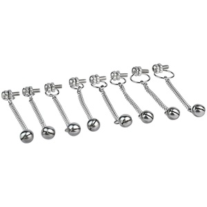 FRRK 1 Par de Pinzas Metálicas para Pechos con Cadena y Campana, Pinzas para Pezones, Juego Sexual para Adultos, Bondage, Juguetes Sexuales BDSM - Product Image 3