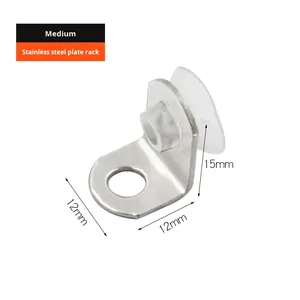 Support de fixation mobile en acier chromé <span class=keywords><strong>pour</strong></span> étagère de séparation de cuisine, armoire, meuble, support fixe <span class=keywords><strong>pour</strong></span> verre, accessoires de mobilier, triangle - Product Image 6