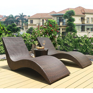 Glamping <strong>Lightweight</strong> s Shaped Rattan Sun Loungers Outdoor <strong>Beach</strong> Swimming Pool <strong>Chair</strong> Sun Lounger - Product Image 2