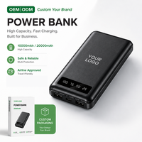 Chargeur portable ultra-fin 20000 mAh à charge rapide avec 4 câbles intégrés pour iPhone 17 16 15 14, Samsung et téléphones Android